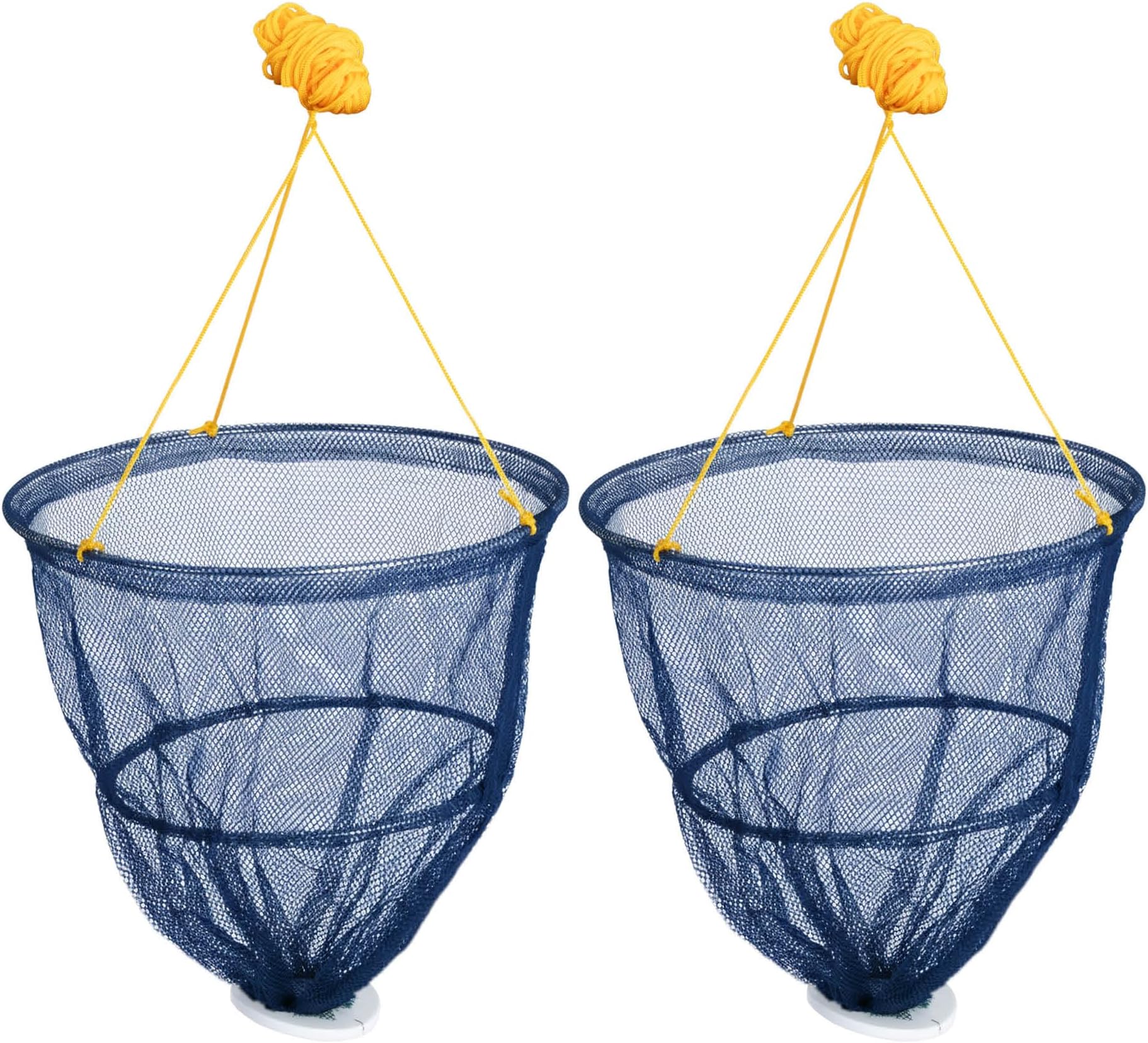 – Fineway Set of 2 Crab Drop Net - Collapsible Crabbing Kit with Bait Spring Clip & Rot-Proof Rope - Crabbing Net for Catching Fish, Prawn, Lobster, Crayfish Trap, Heavy Duty Portable Fish Trap