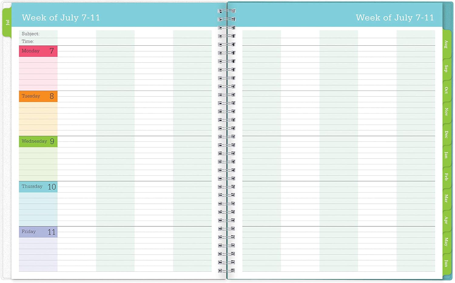 Blue Sky 2017-2018 Academic Year Teachers Plan Book, Twin-Wire Bound, Geo Cover, 8.5" x 11"