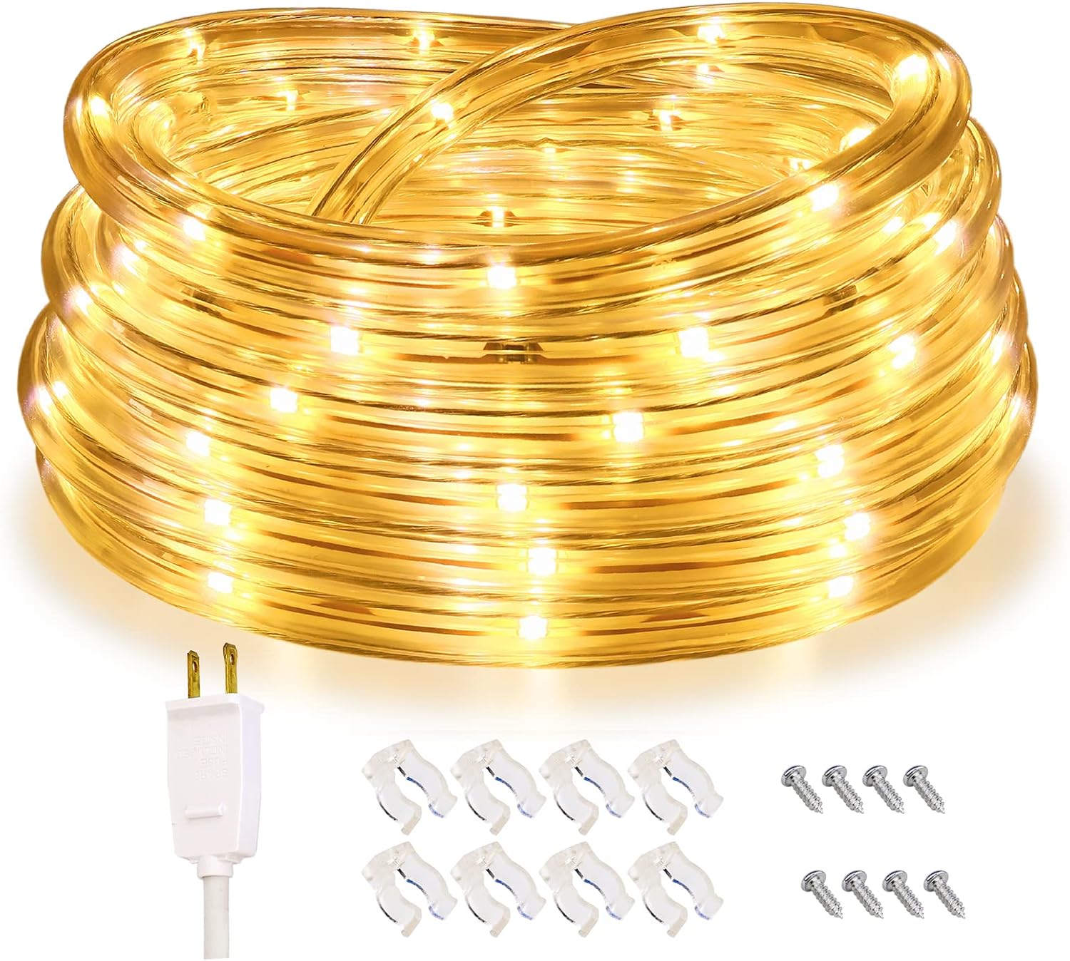Rope Lights, 16Ft Waterproof Connectable Strip Lighting Blue, Indoor Outdoor Mood Lighting for Home Christmas Holiday Garden Patio Party Decoration
