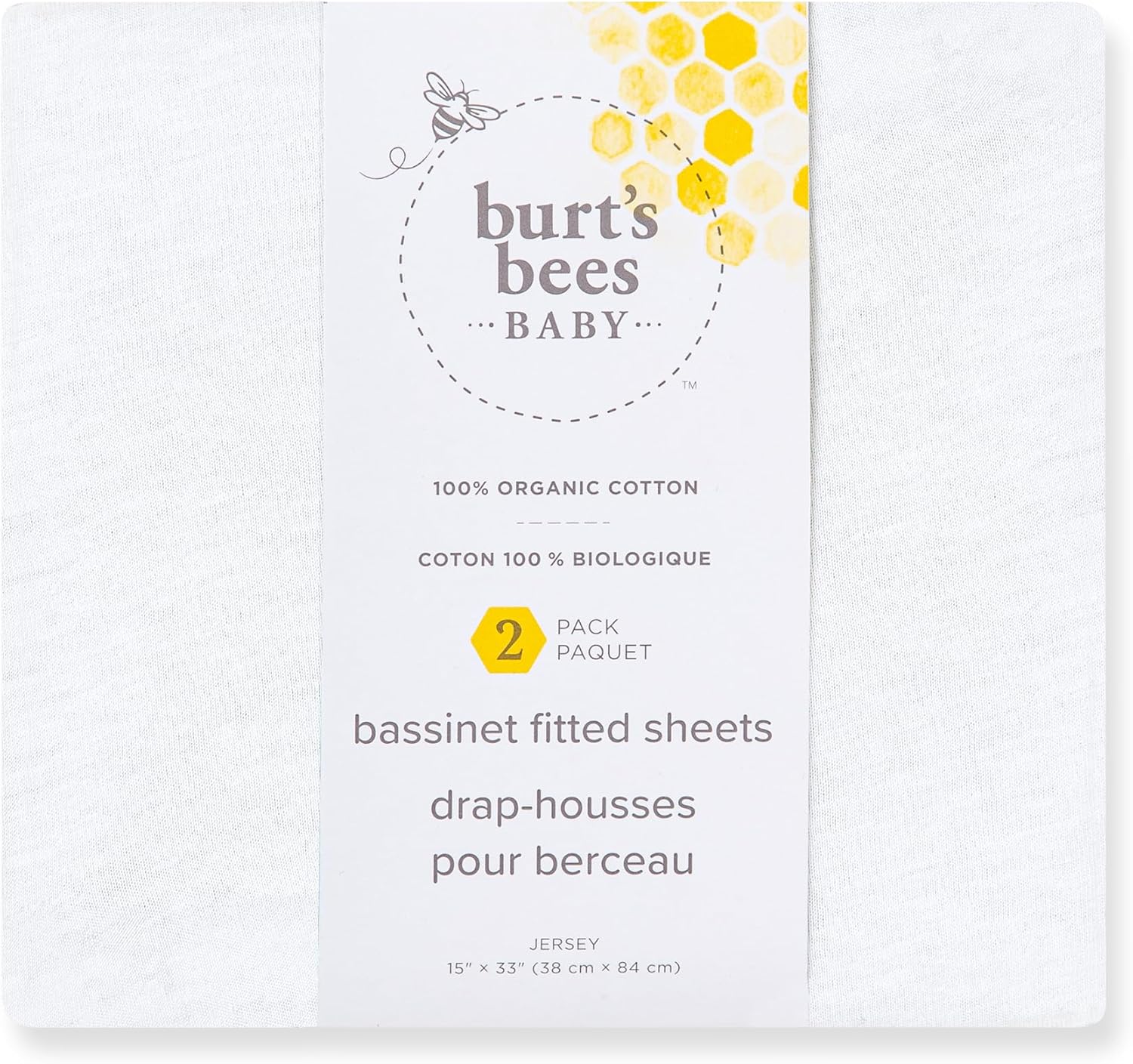 bassinet sheet, infant fitted beesnug cover, 100% organic cotton, soft unisex newborn essentials for all standard oval or rectangle bassinet bed pads or mattresses - 15 x 33 inches cloud white 15 x 33 inches