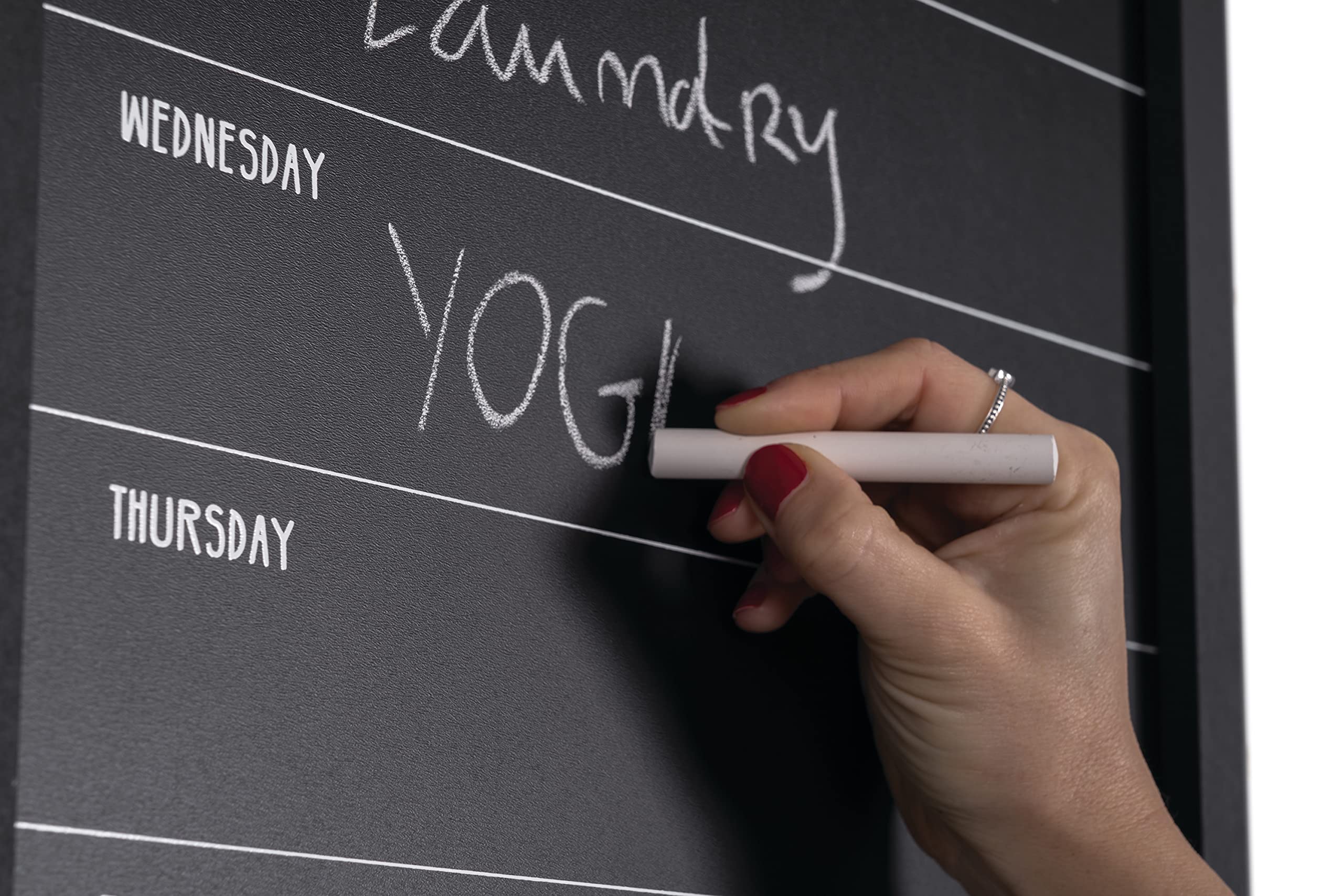 Bi-Office - Combo Chalkboard Week Planner, 400 x 600 mm, Black Frame - Image 3