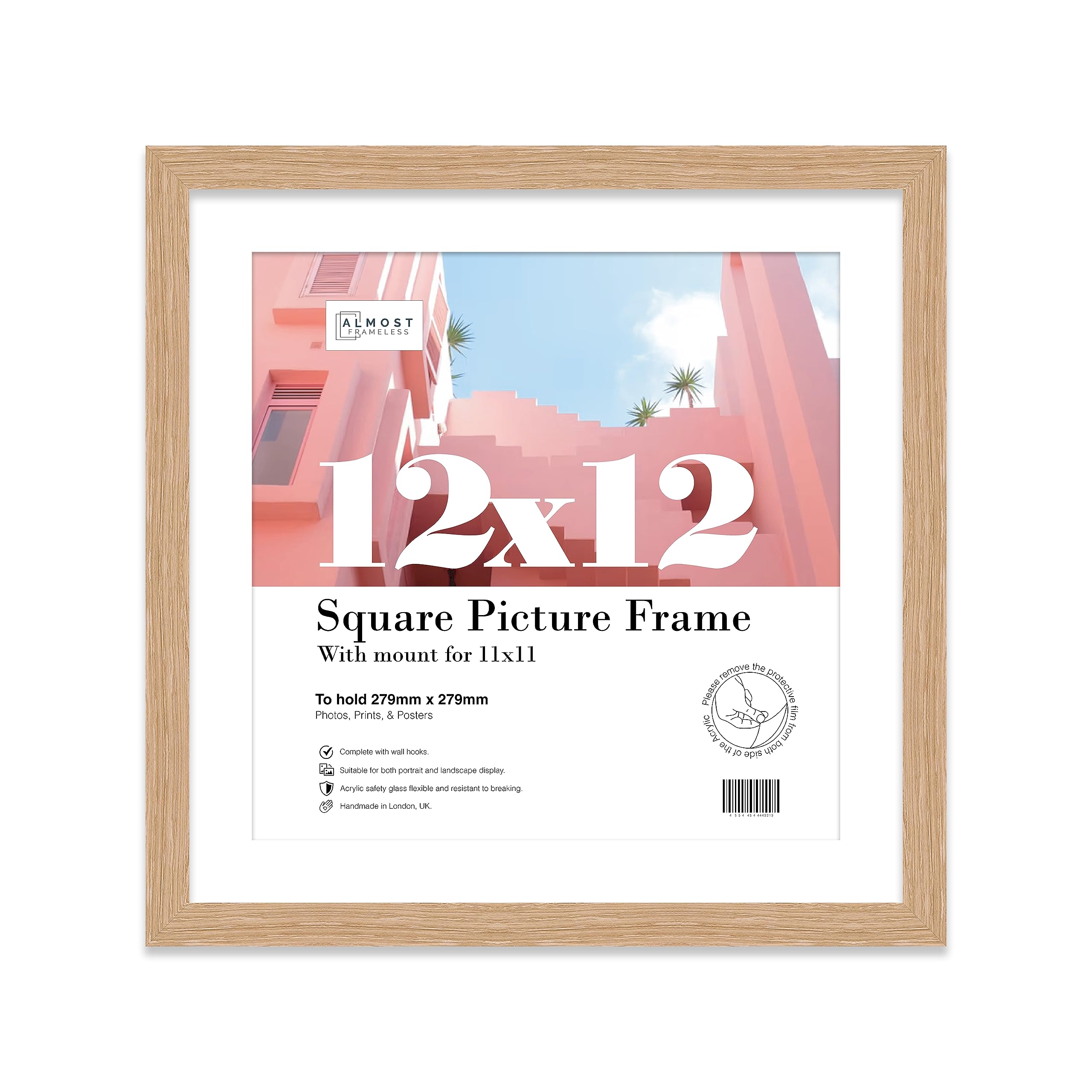 7X7" Light Blue Picture Frame7X7" Square Frame With 6X6" Mount For 7X7"/6X6" Pictures Luxurious Style Photo Display1 Pack from B&Q