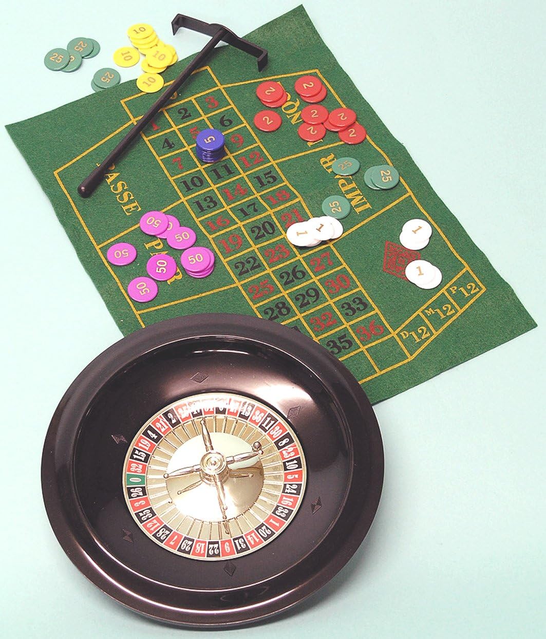 Roulette set with 10 inch wheel - 00609