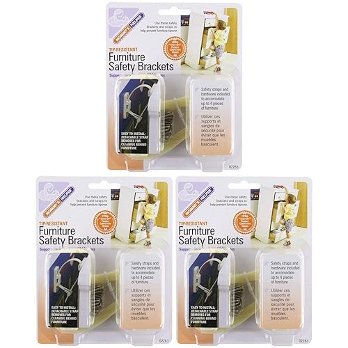 Mommy's Helper - Soportes de seguridad para muebles resistentes a puntas, paquete de 3