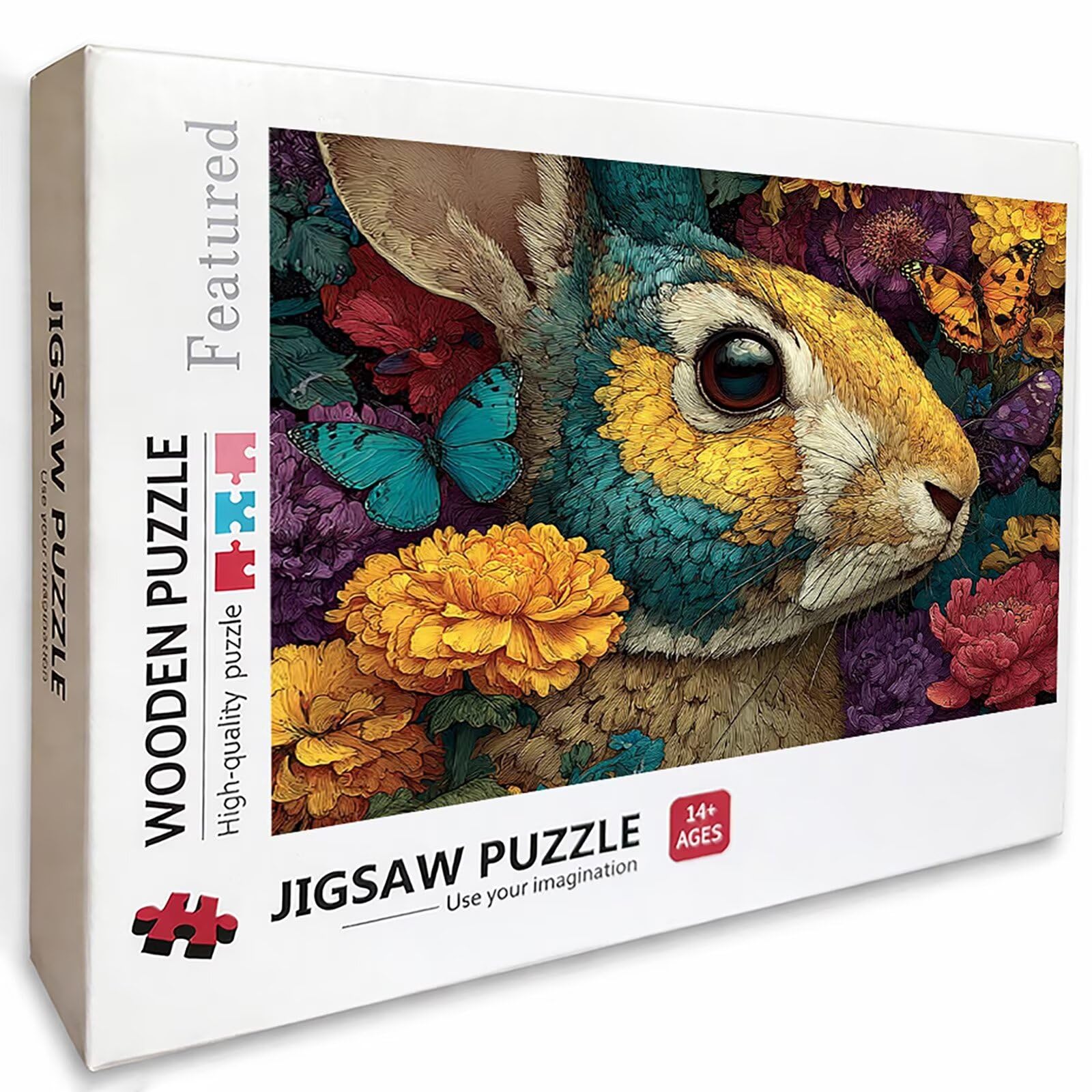 Puzzle Arte con Scatola Animale, Farfalla Puzzle Legno 5000 Pezzi Adulti 156x105cm, Attività di Intrattenimento ad Alta Difficoltà, DIY Classici Gioco, Jigsaw Per Tutta La Famiglia, Regalo, F-8611