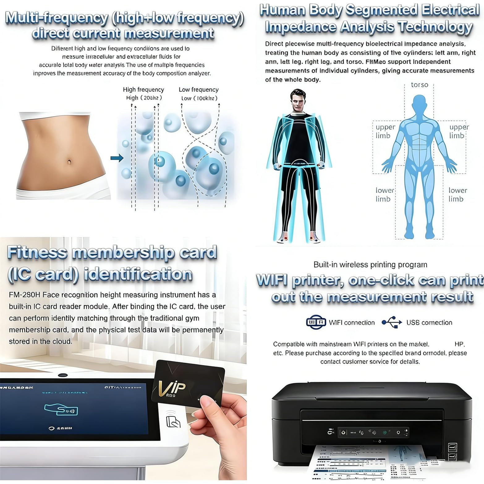 Analizzatore Di Composizione Corporea Intelligente, Analizzatore Di Bioimpedenza HD Touch Da 10,1 Pollici, Per Il Controllo Del Peso E L'analisi Del Grasso | Strumento Di Gestione Della Salute