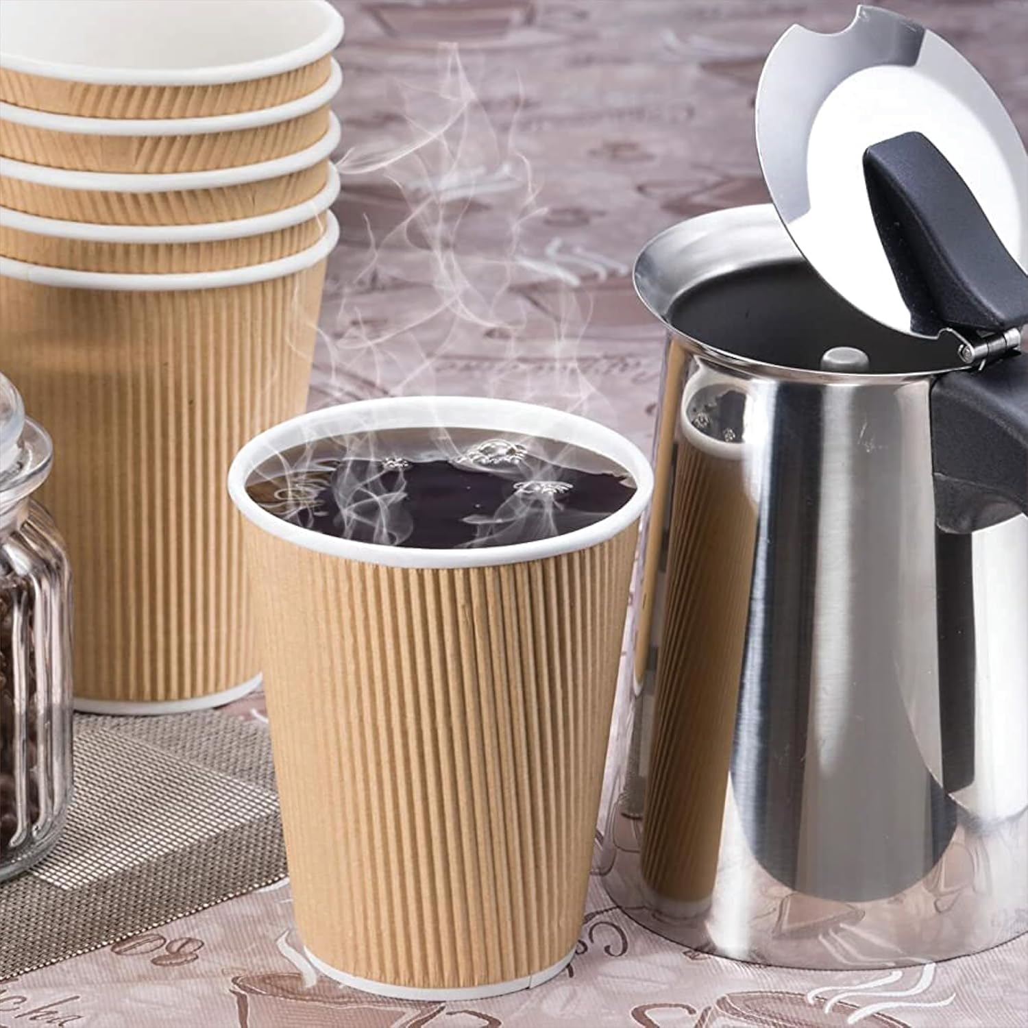 12オンス リップルウォールコーヒーカップ – ホット&コールドドリンク用のトリプルウォール断熱ペーパーカップ – コーヒー Amazon |  レストランウェア - 12オンスの使い捨てコーヒーカップ、コーヒー用リップルウォールホットカップ25個 - 蓋は別売り、ロールリム、グレー ...