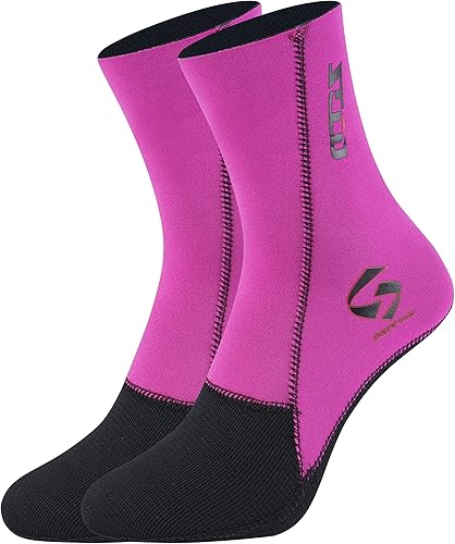 Miniatura 8 de ZCCO Calcetines de neopreno para hombre y mujer, 0.118 in, botines de neopreno para zapatos de piel de arena, surf, buceo, esnórquel, playa,