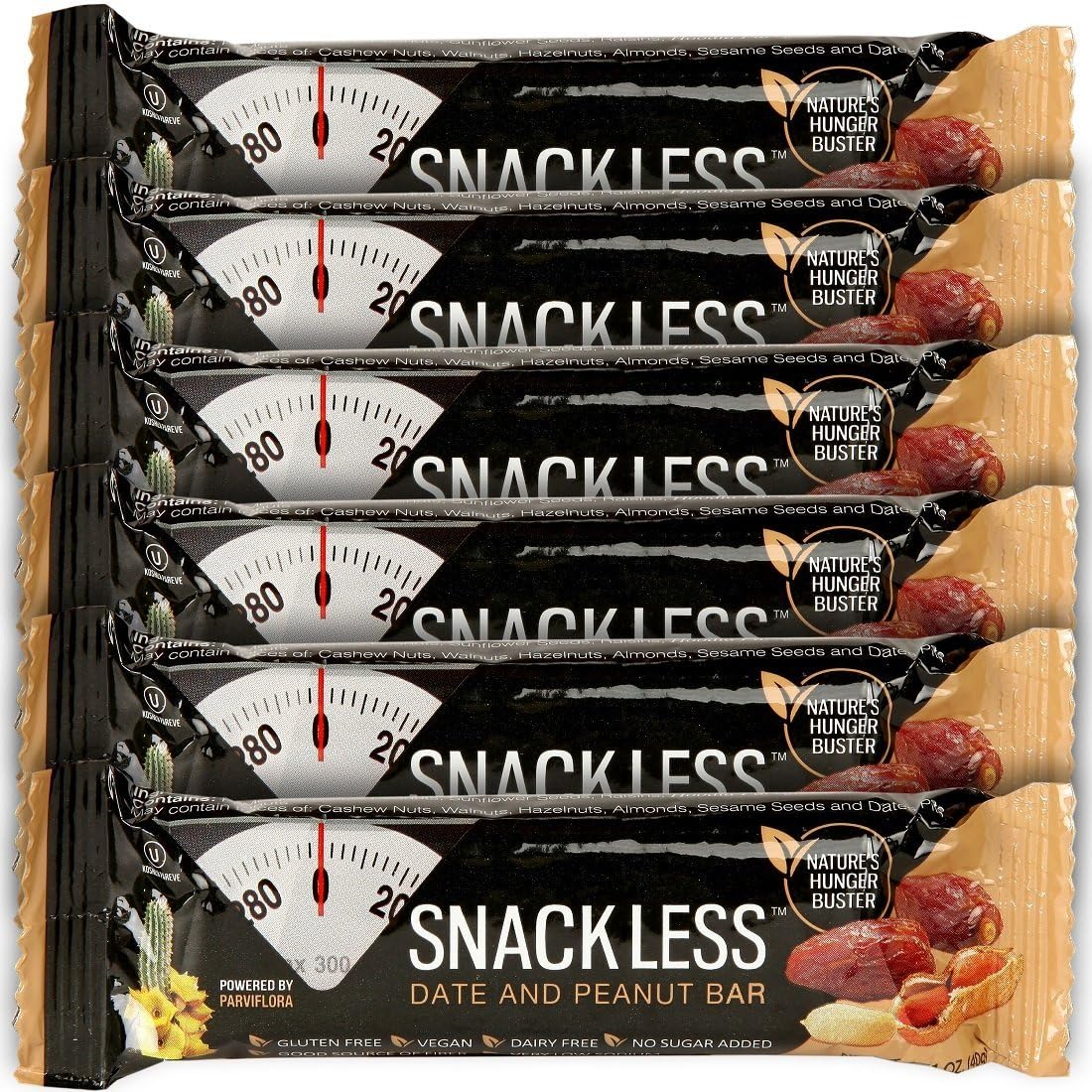 Snack Less Weight Loss Bar - Nature's Hunger Buster! Date and Peanut - 6 Pack