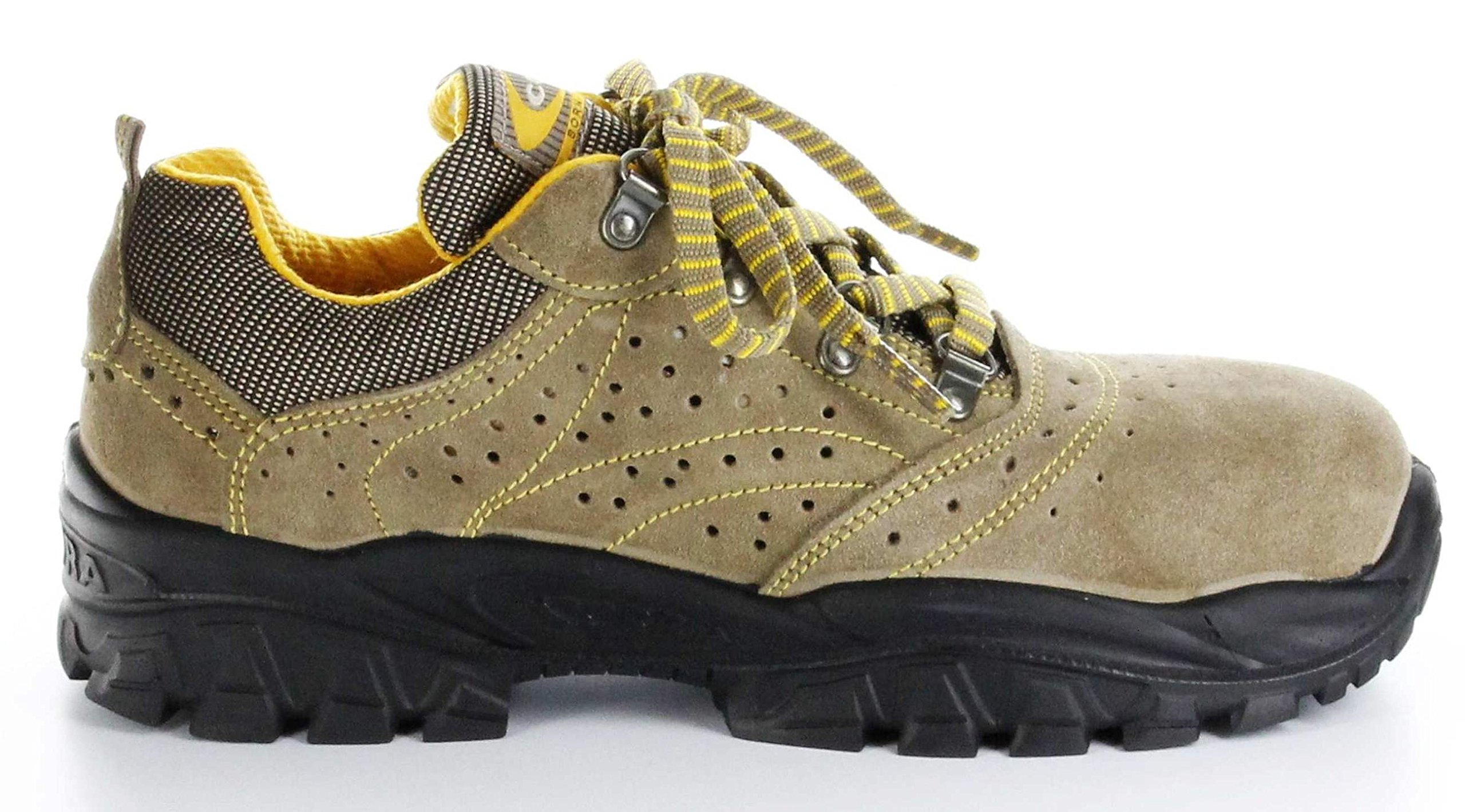 Cofra New Nilo S1 P SRC, Zapatos de Seguridad, Beige/Amarillo, 45