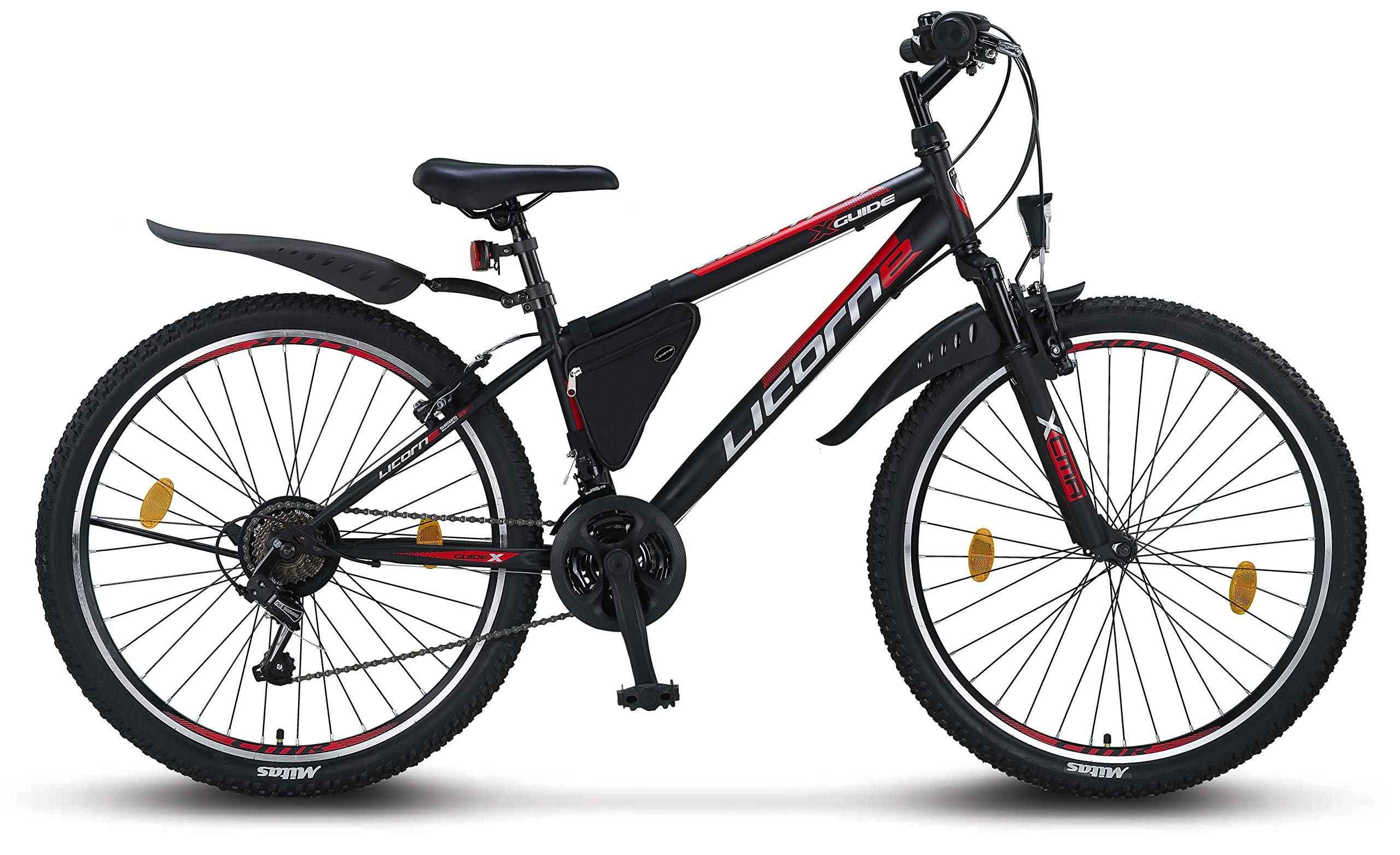 Licorne Bike Guide Premium Mountainbike in 20, 24, 26, 27.5 und 29 Zoll Fahrrad für Mädchen Jungen Herren und Damen