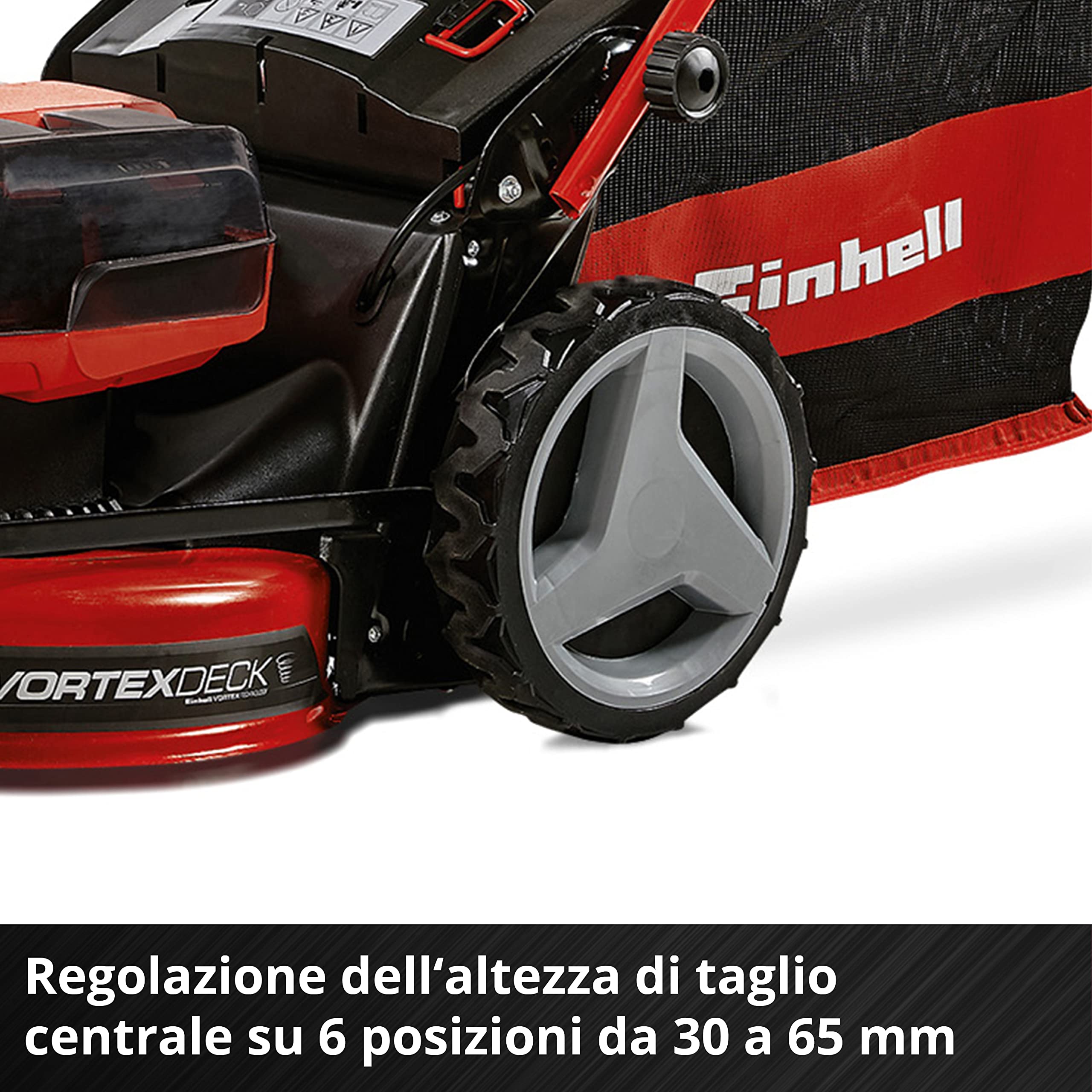 Einhell Professional Tosaerba a batteria GP-CM 36/47 S HW Li Kit Power X-Change (36 V, 47 cm larghezza di taglio, 700 m², trazione semovente, Brushless, funzione mulching incl. 4x 4,0 Ah batteries, 2x