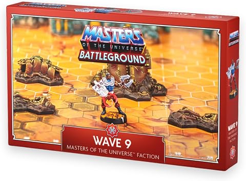 Masters of The Universe Battleground Wave 9 Motu Faction with Clamp Champ Miniature and Terrain Accessories - for 14 Years +