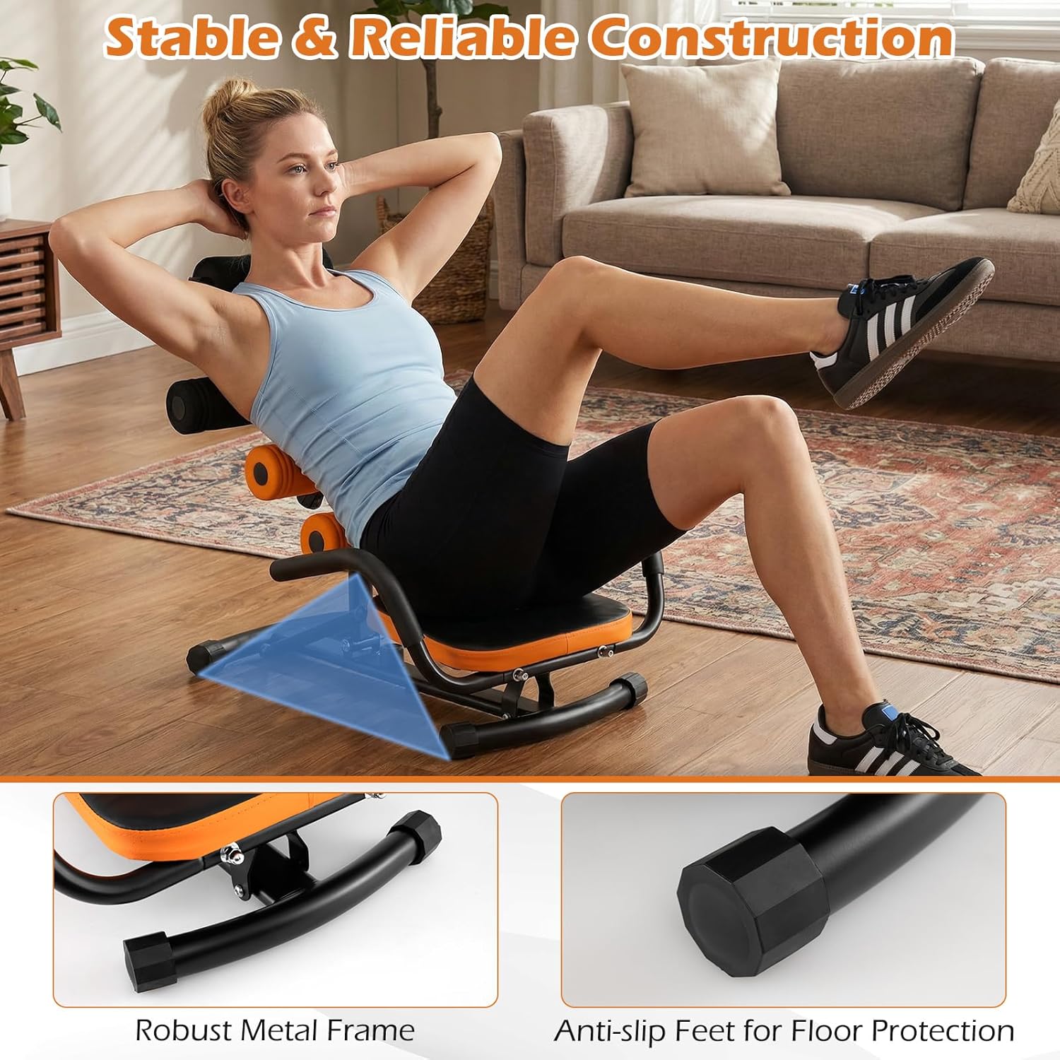 Goplus Ab Machine robust metal frame and anti-slip feet