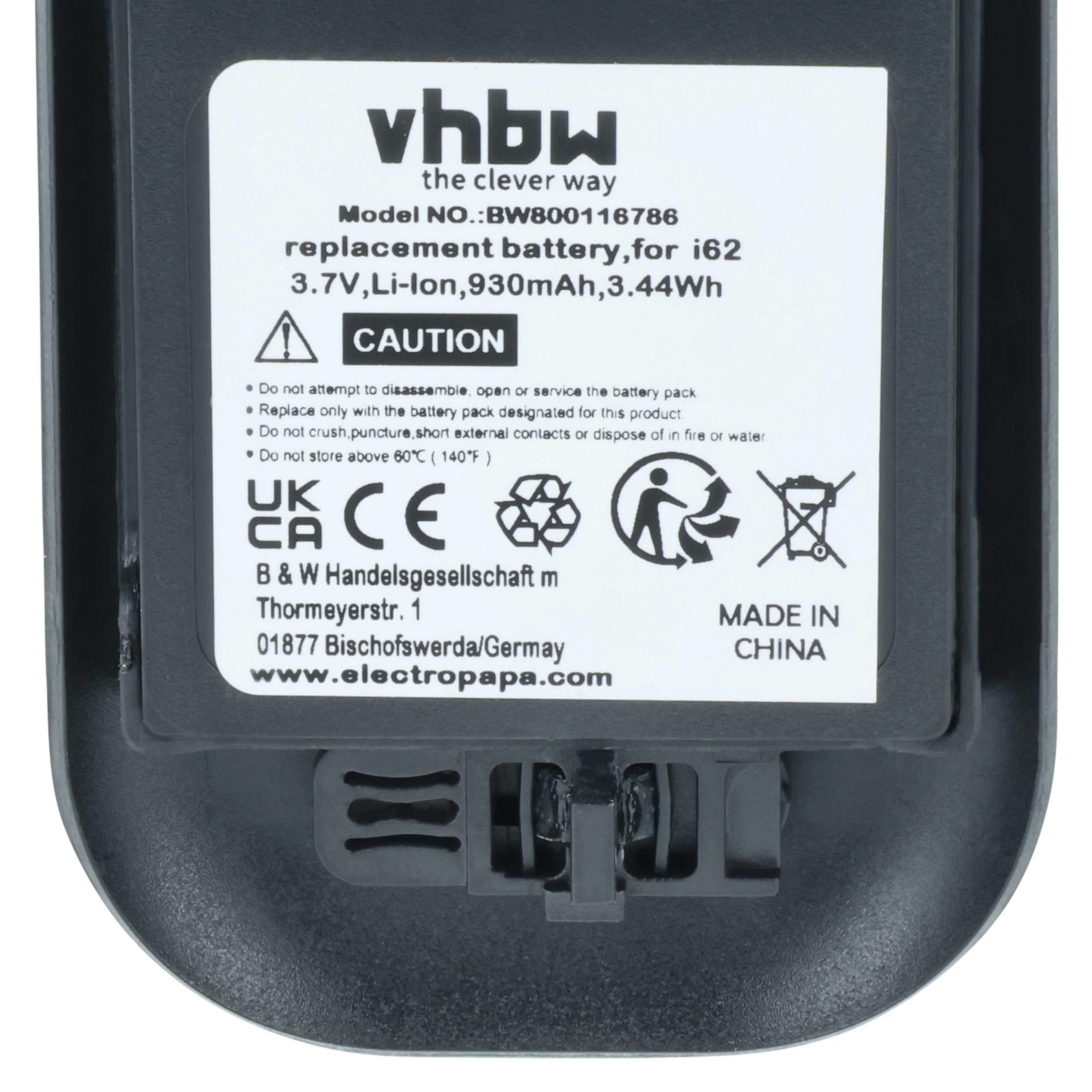 vhbw 5X Akku kompatibel mit Avaya DH4 | IP63, WH1, 3740, 3725, 3720 schnurlos Festnetz Telefon (930 mAh, 3,7 V, Li-Ion) Schwarz