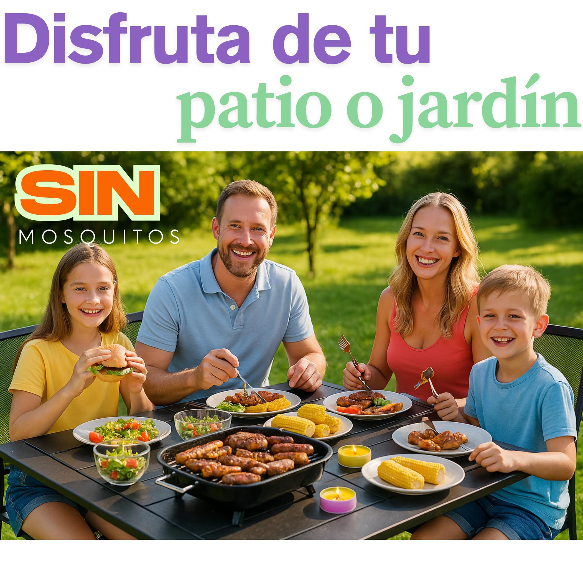 Velas de té de Citronela y Lavanda, 40 tealights | Interior y Exterior, Ahuyentador de Moscas y Mosquitos, Sin Químicos, Anti-bichos voladores
