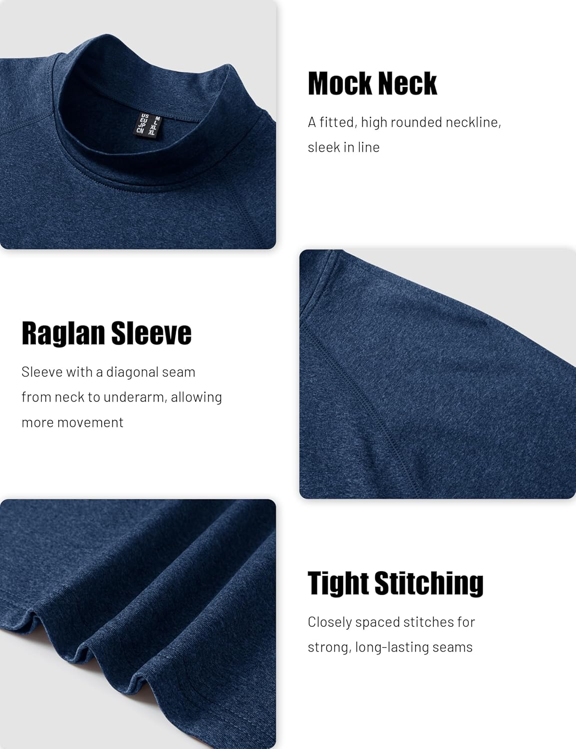 MAGCOMSEN Men's Thermal Shirts Long Sleeve Fleece Lined Base Layer Undershirts Athletic Warm Winter Workout Top - Image 6