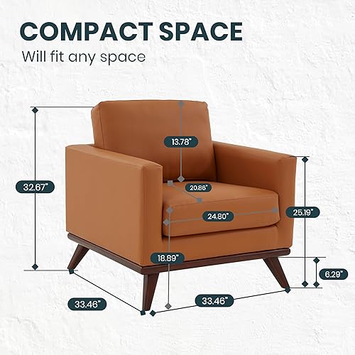 Miniatura 10 de LeisureMod Chester - Silla moderna y contemporánea con patas de madera de abedul maciza, color gris Gris,Malla beige,Cognac Tan,gris topo,Negro