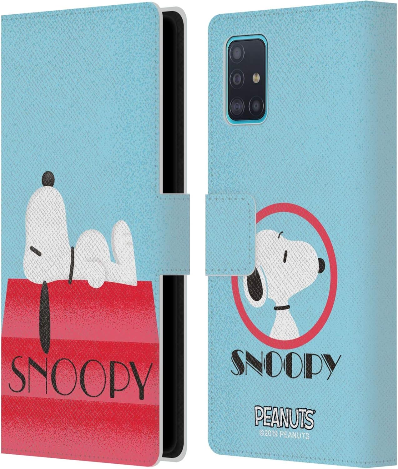 Head Case Designs Officially Licensed Peanuts House Snoopy Deco Dreams Leather Wallet Case Compatible with Samsung Galaxy A51 (2019)