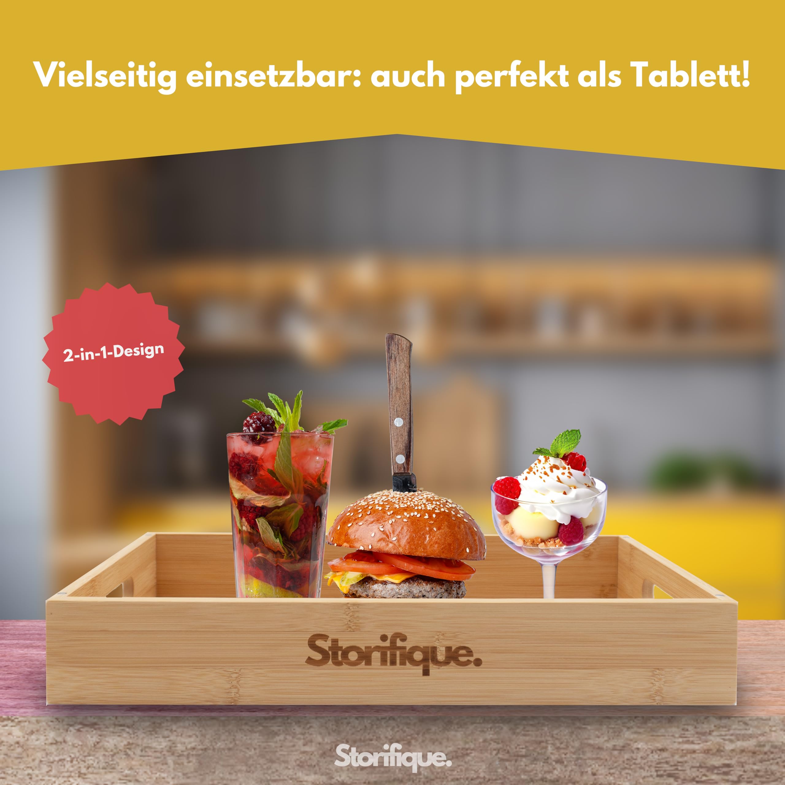 Bier Geschenke Für Männer Couchbar Snackbox, Snackspender Mit 3X Snackschale, Bambus Geburtstagsgeschenk Für Männer