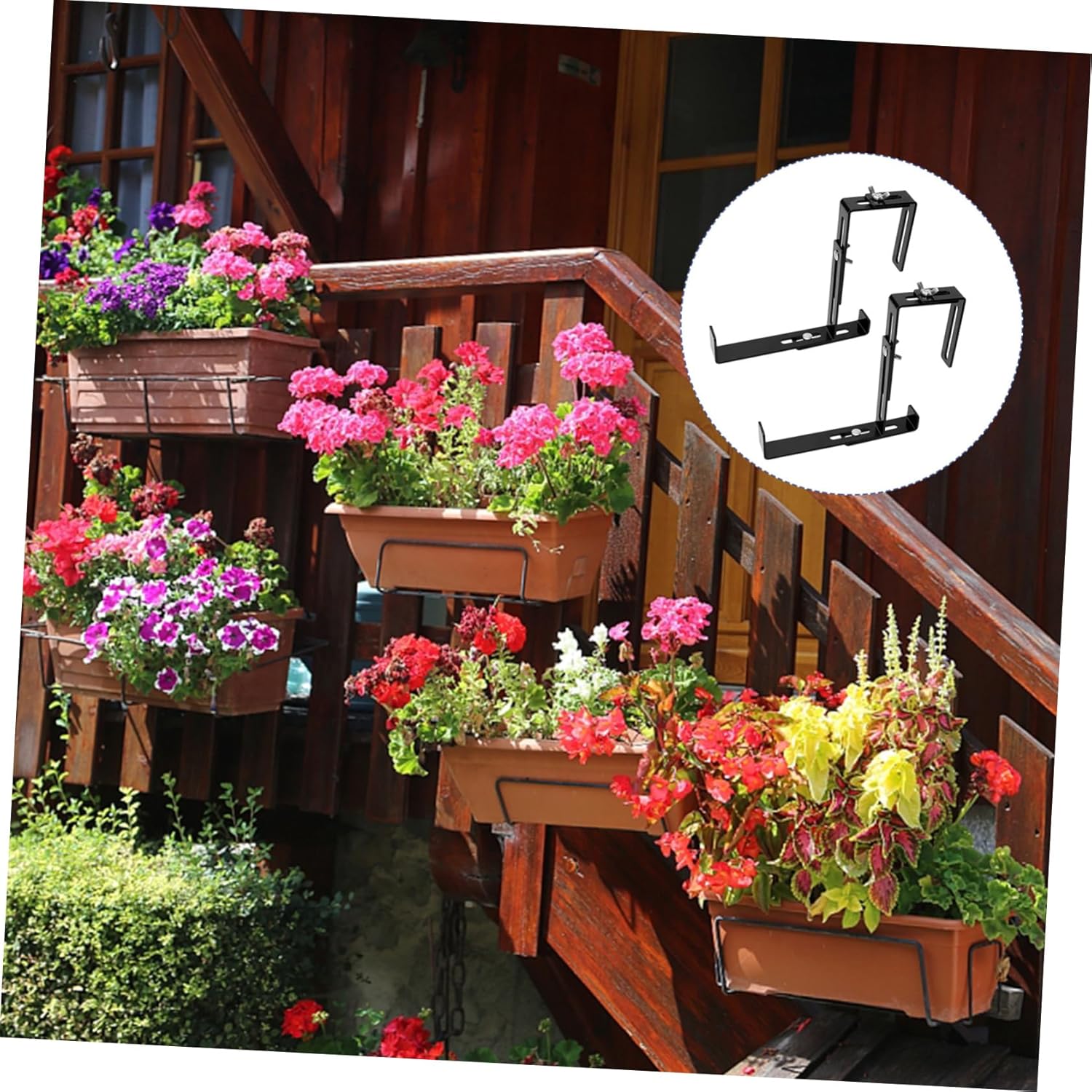 BESPORTBLE Adjustable Flowerpot Bracket Durable Household Rack for Balcony and Courtyard Sturdy Hanging Design for Flowerpots with Ventilation and Drainage