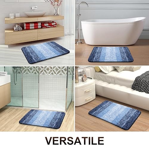 Miniatura 6 de Olanly Alfombra de baño de lujo, extra suave y absorbente, alfombra de baño de microfibra antideslizante, lavable a máquina, para suelo de baño,