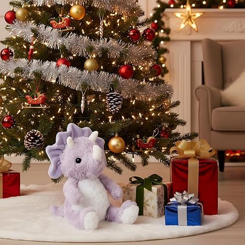 Miniatura 3 de Animales de peluche de dinosaurio morado para niñas, juguetes de dinosaurio para niños de 3 a 5 años, peluche de dinosaurio abrazable para bebés y