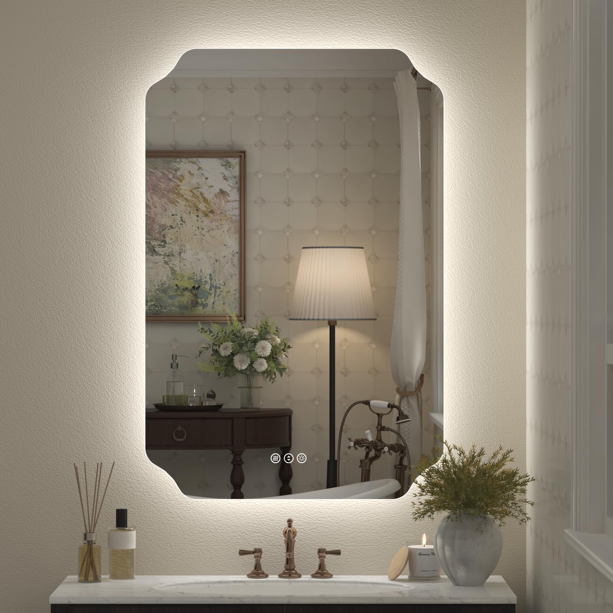 24x36 Inch Backlit LED Bathroom Vanity Mirror with Lights