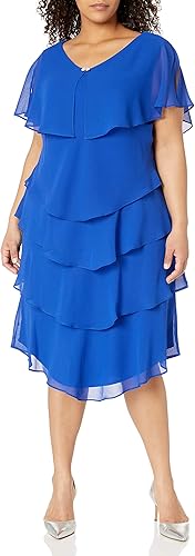 S.L. Fashions Vestido de talla grande para mujer