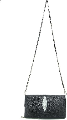 Miniatura 2 de PELGIO Bolso cruzado de cuero genuino de la piel de Stingray