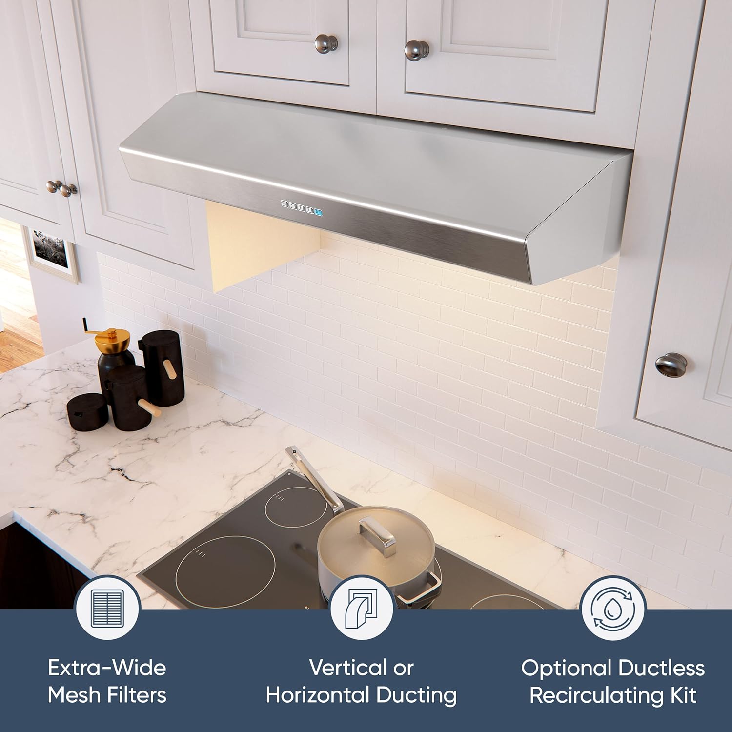 Zephyr Breeze II Range Hood ducting options
