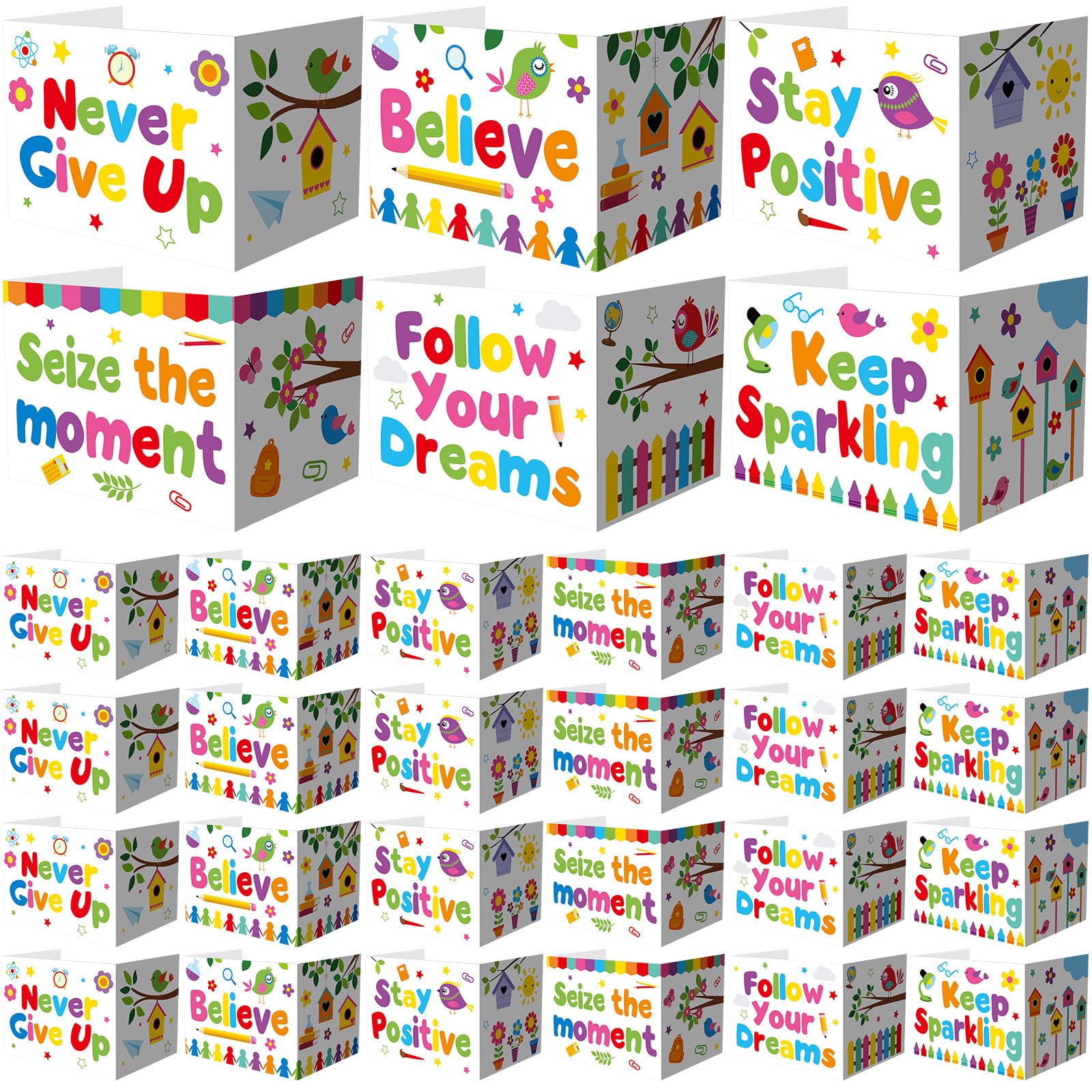 Honoson 24 Pcs Inspirational Privacy Folders for Students