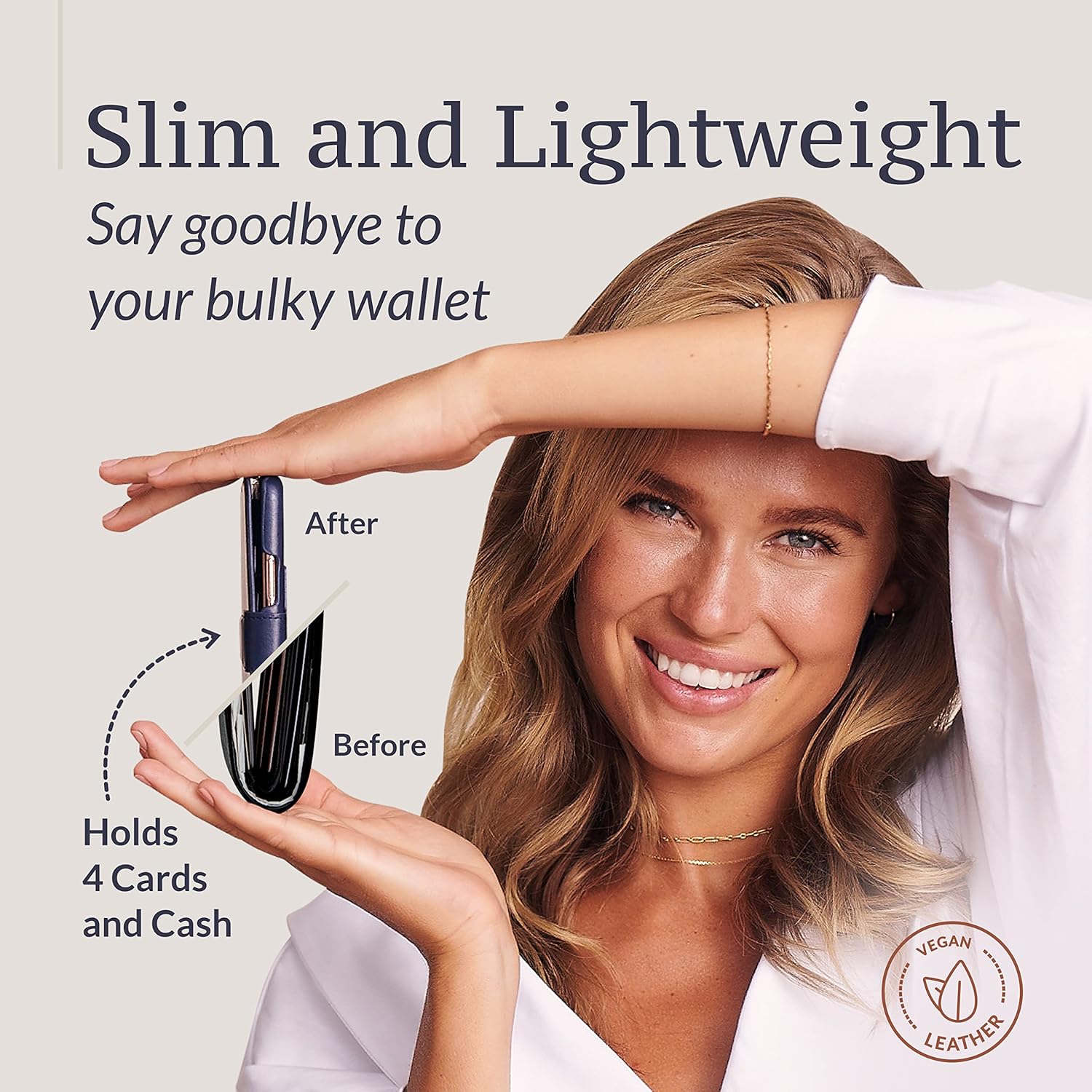 LUPA Legacy for iPhone 17 Pro Wallet Case, Ultra Slim & Protective, Shockproof, Credit Card Holder, Wireless Charging Compatible, Premium Vegan Leather, Folio Cover (6.3") Desert Sky (Blue & Brown) - Image 3