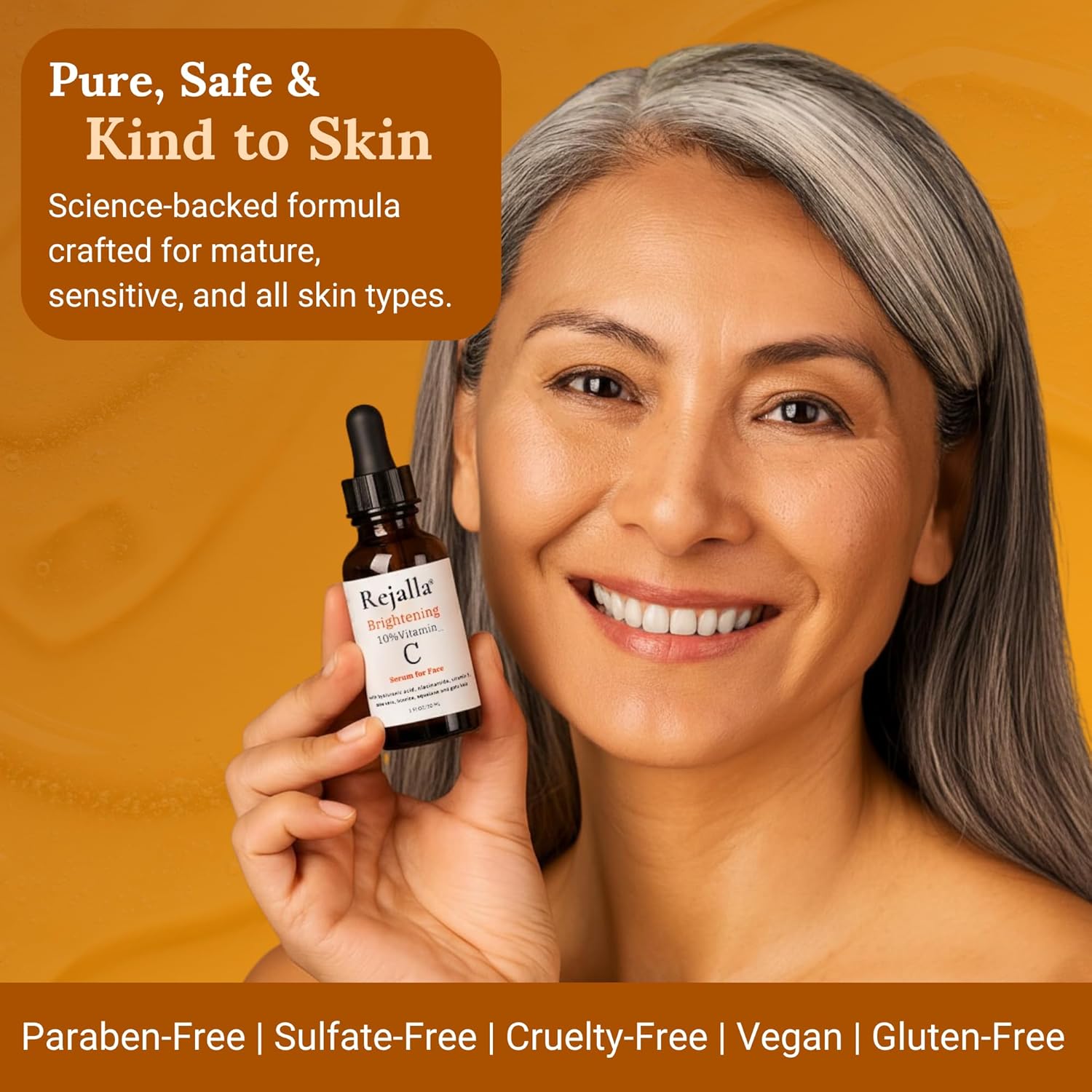 Vitamin C Serum for Face - 10% Vitamin C Hyaluronic Acid Niacinamide Anti Aging Serum - Luminous Facial Serum - Dark Spots Wrinkles Fine Lines - Vitamin E - Aloe Squalane - 1 FL oz
