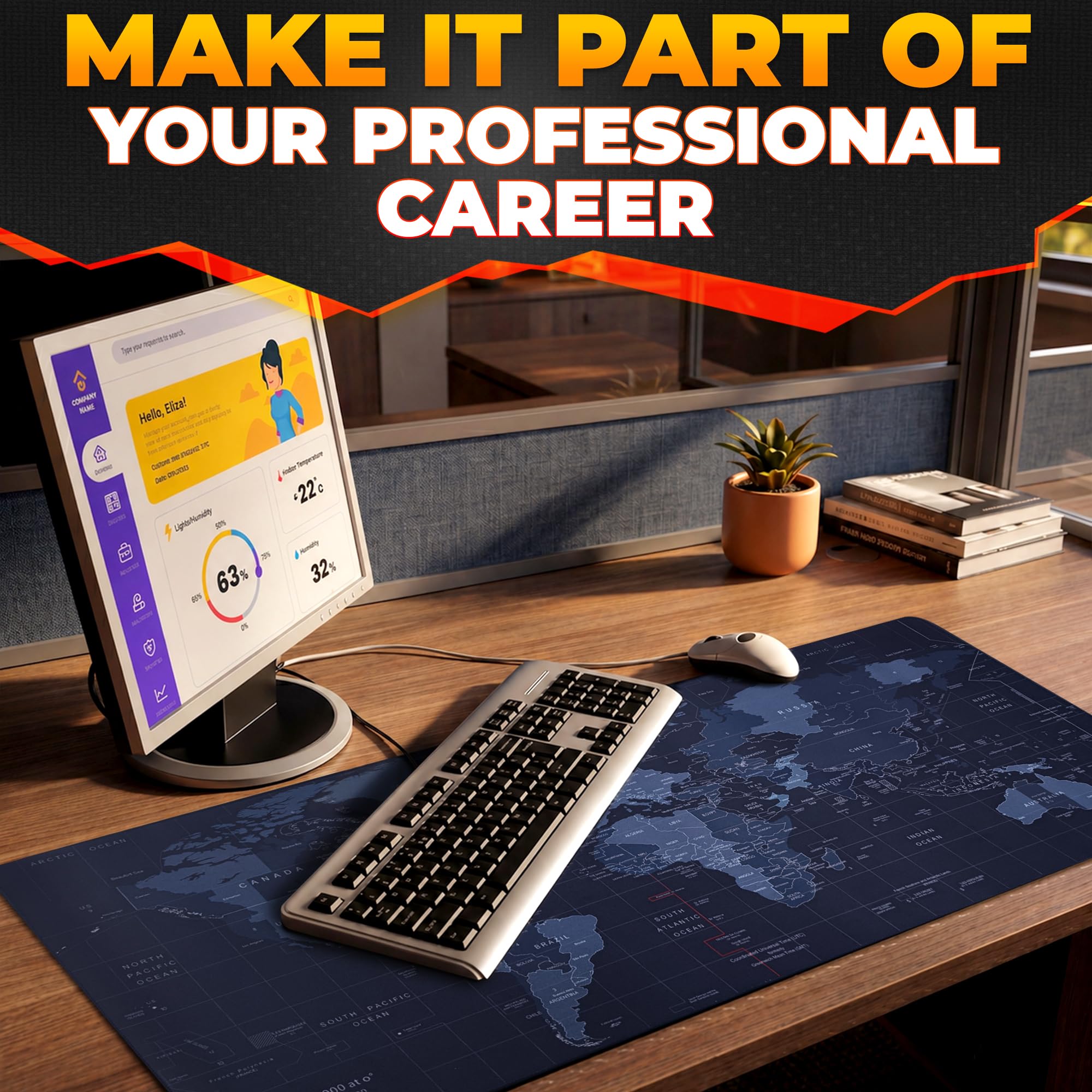 HELVETIOS World XXL Profesyonel Ekstra Büyük Mouse Pad ve Bilgisayar Oyunu Mouse Mat Oyun Klavyesi Kaymaz Mouse Pad'ler Masa için 89,9 cm x 39,9 cm Ev Ofis Masa Pedi Klavye ve Oyun Pedi için Fare Altlığı