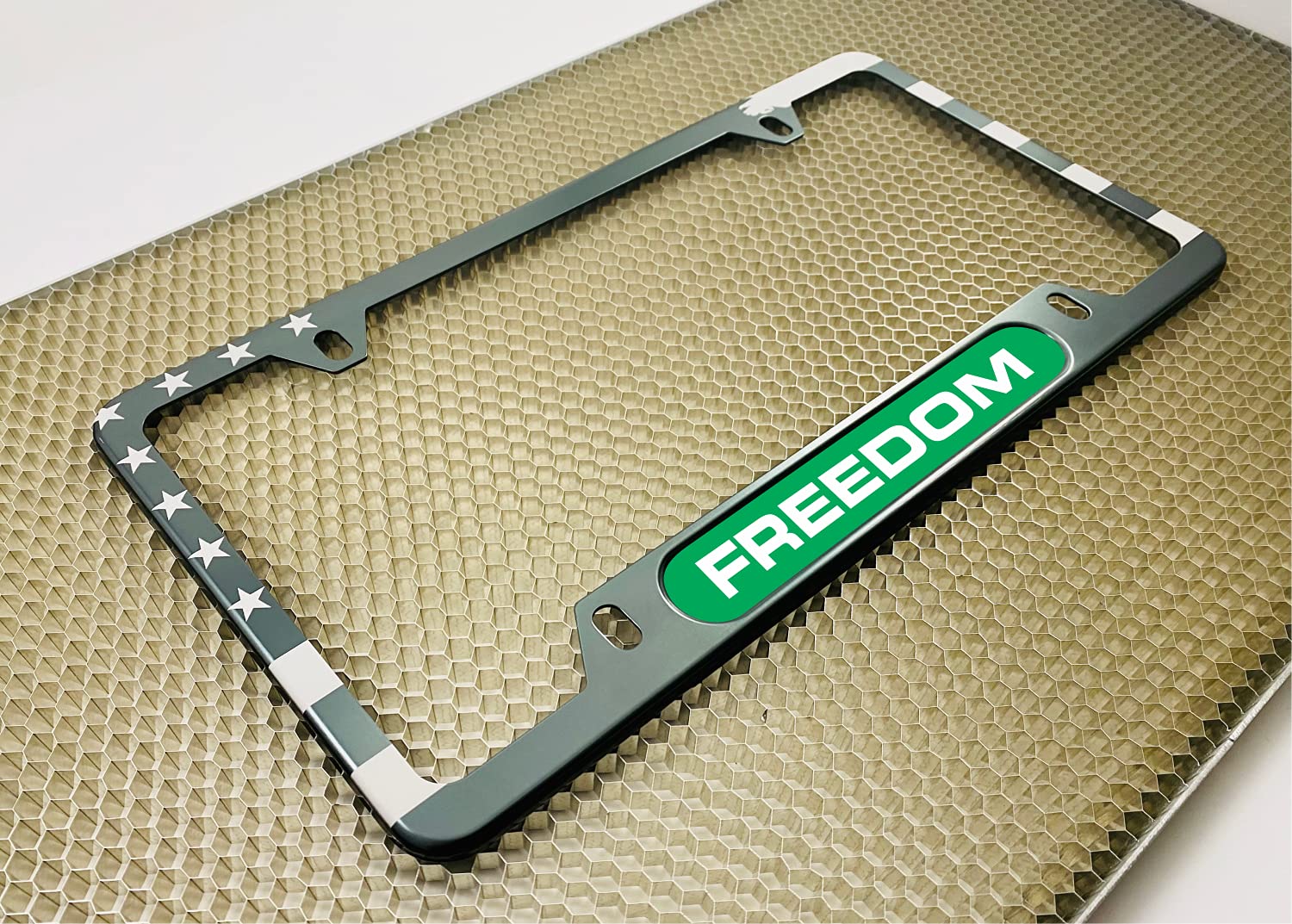 USA Patriotic | American Flag Custom Personalized Anodized Aluminum Thin Top | - Picture 32 of 133
