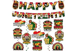 14Pcs Juneteenth Decorations Banner Kit for Juneteenth Party