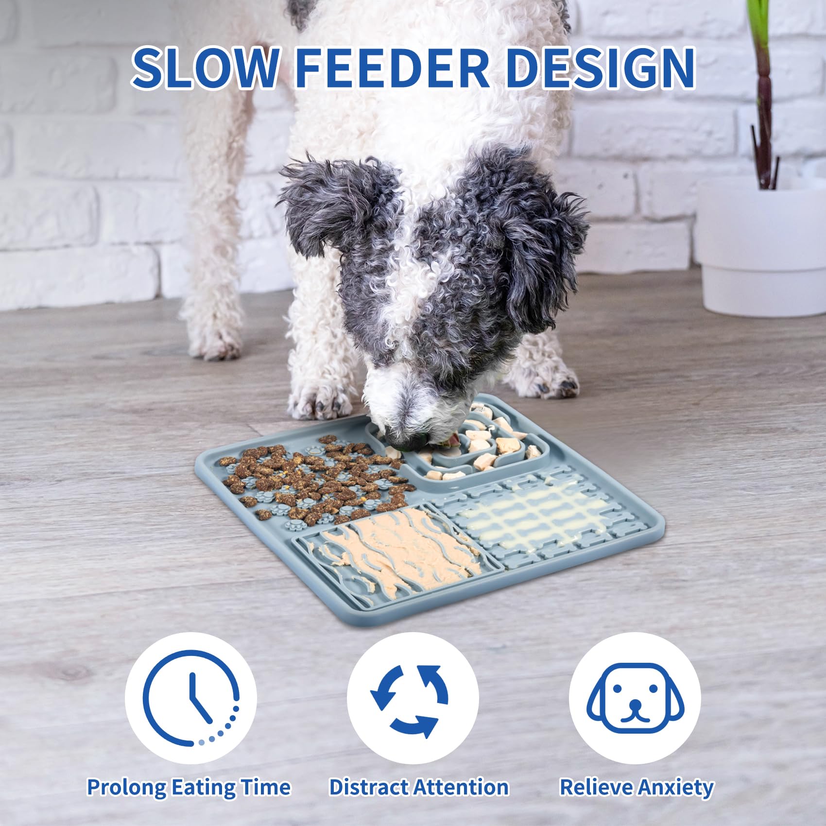 Keilend Licky Mats for Dogs Puppy Slow Feeding Dog Lick Mat with Suction Cups and 4 Textures - Image 4