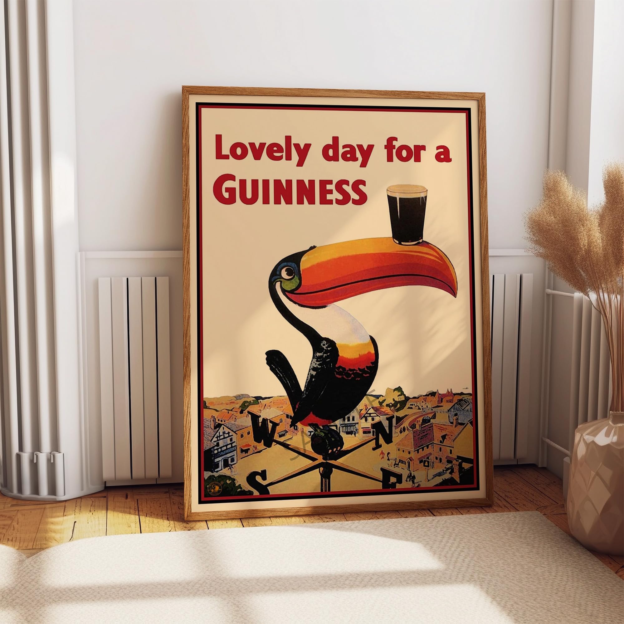 Guinness Wall Art, Lovely Day For A Guinness, Guinness Print, Vintage Drinks Poster, Bar Wall Art. Kitchen Décor, Gift Idea, A1/A2/A3/A4/A5 (A3 Print Only)