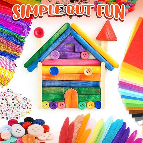 Miniatura 4 de FunzBo suministros de arte y manualidades para niños  Kit de suministros de arte para manualidades para niños de 4 5 6 7 8 9  todo en uno DIY Juego