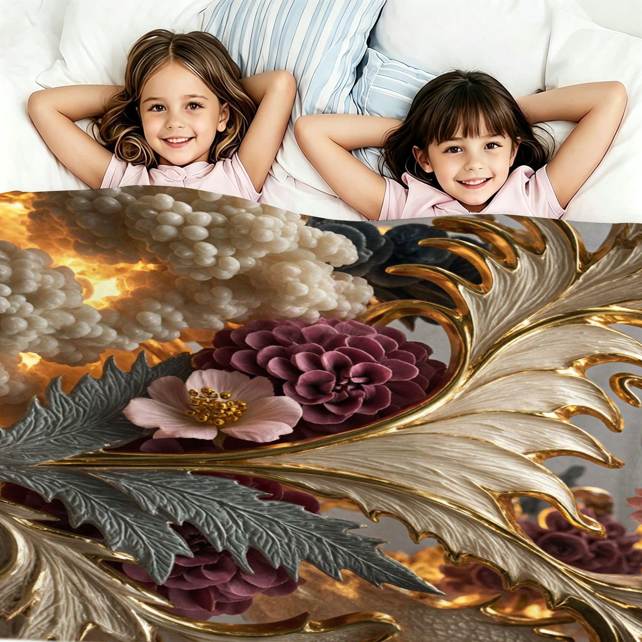 Coperta Pile Matrimoniale 240x260 cm Murales Gialli, Coperta XXL Super Morbida Multiuso Come Copriletto o Plaid da Salotto, Calda e Leggera, Protezione dal Freddo, AW5484