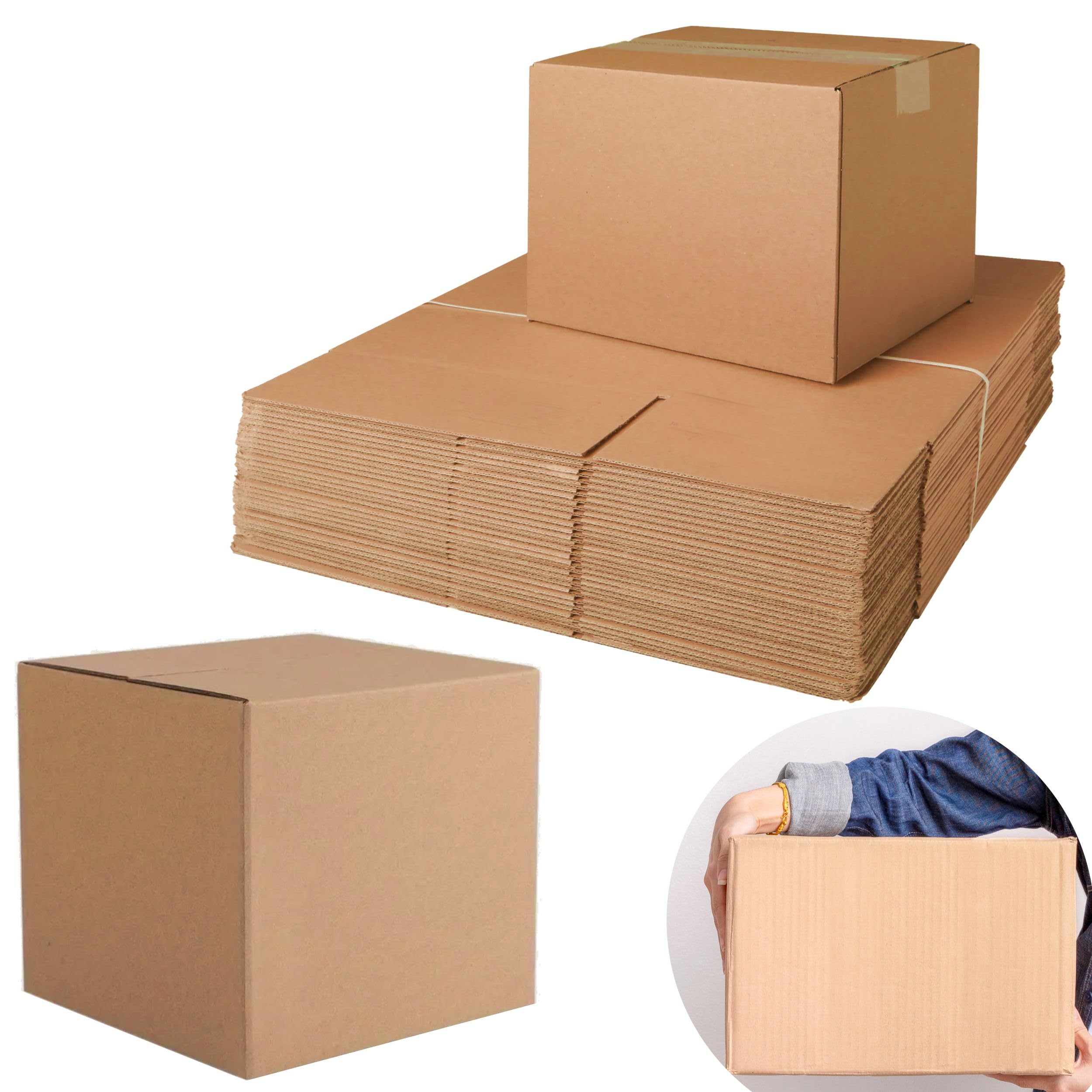 18x18x18 Moving & Shipping Boxes, Extra Strength, Heavy-Duty Corrugated Cardboard Boxes for Packing, Storage, Shipping (5)