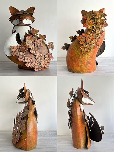 Miniatura 7 de Gojoquanzhou Estatuas de decoración de jardín para gatos al aire libre  Bonita pintura de gato de resina atigrado escultura artística, divertidas