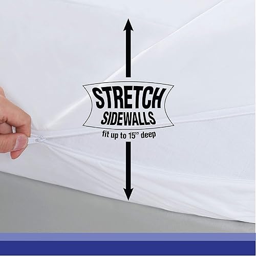 Miniatura 4 de Bloqueador de chinches hipoalergénico todo en uno transpirable Poliuretano Blanco gemelo