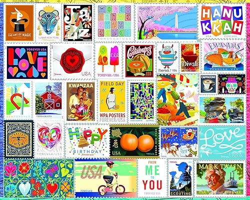 Miniatura 2 de White Mountain Sellos de rompecabezas, rompecabezas de 1000 piezas