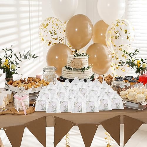 Miniatura 5 de Ctosree 250 piezas de recuerdos de baby shower, incluye bolígrafos de baby shower, llaveros de ángel, lazos y bolsas de organza, tarjetas de