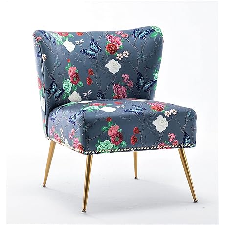 Thia Armless Floral Accent Chair