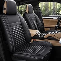 Vista 9 de AOOG Fundas de Asiento de Automóvil de Cuero, Fundas de Asiento Automotrices de Cuero Sintético para Automóviles SUV Camionetas, Fundas de Asiento