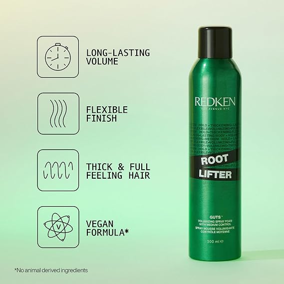 REDKEN Root Lifter, Styling Spray for Lift & Volume, Targeted Application, Foam Texture, 300ml