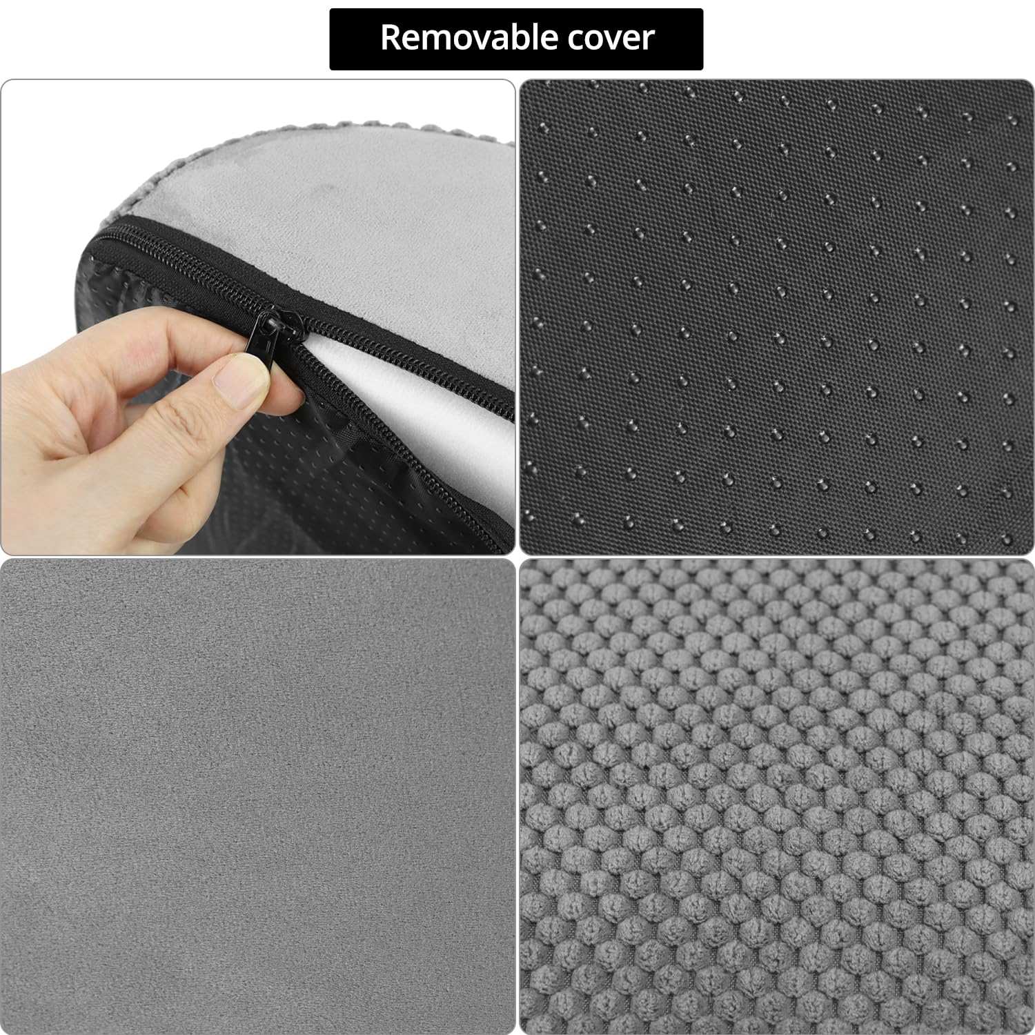 QWORK® Escaleras para Perros y Mascotas 60x40x40cm - 3 Escalones Lavables de Espuma Viscoelástica para Perros Pequeños, Medianos, Mayores y Gatos